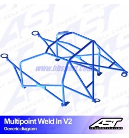 Arco de Seguridad HONDA Civic (EP) 3-doors Hatchback MULTIPOINT WELD IN V2 AST Roll cages