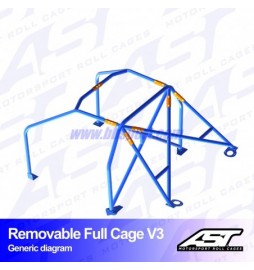 Arco de Seguridad HONDABN CRX (EF/ED/EE) 3-door Coupe REMOVABLE FULL CAGE V3 AST Roll cages