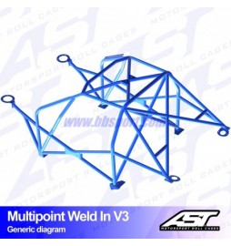 Arco de Seguridad HONDA Prelude (5gen) 2-door Coupe MULTIPOINT WELD IN V3 AST Roll cages