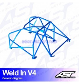 Arco de Seguridad HONDA S2000 (AP) 2-doors Roadster WELD IN V4 AST Roll cages