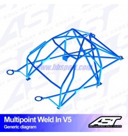 Arco de Seguridad HONDA S2000 (AP) 2-doors Roadster MULTIPOINT WELD IN V5 AST Roll cages AST Roll Cages - 2