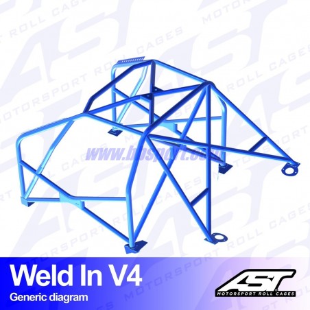 Arco de Seguridad MAZDA 323 (BG) 3-doors Hatchback WELD IN V4 AST Roll cages