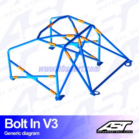 Arco de Seguridad MAZDA MX-5 (NA) 2-doors Roadster BOLT IN V3 AST Roll cages