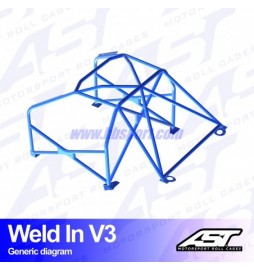 Arco de Seguridad MAZDA MX-5 (NA) 2-doors Roadster WELD IN V3 AST Roll cages