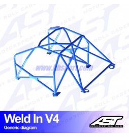 Arco de Seguridad MAZDA MX-5 (NA) 2-doors Roadster WELD IN V4 AST Roll cages