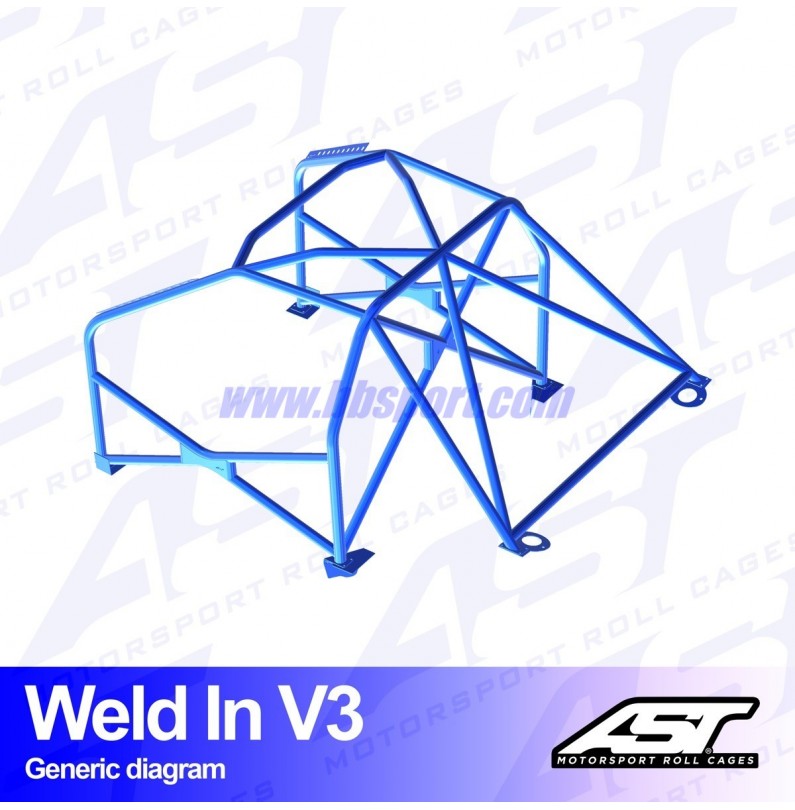 Arco de Seguridad MAZDA RX-8 (SE3P) 4-doors Coupe WELD IN V3 AST Roll cages