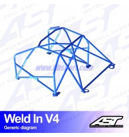 Arco de Seguridad MAZDA RX-8 (SE3P) 4-doors Coupe WELD IN V4 AST Roll cages