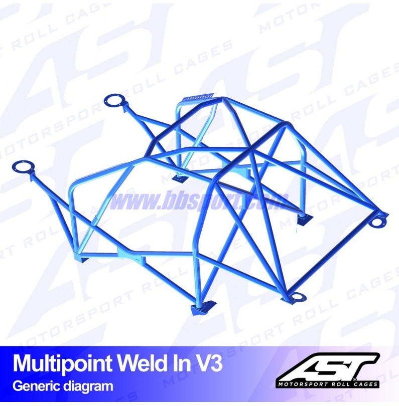 Arco de Seguridad MAZDA RX-8 (SE3P) 4-doors Coupe MULTIPOINT WELD IN V3 AST Roll cages Arco de Seguridad MAZDA RX-8 (SE3P) 4-doors Coupe MULTIPOINT WELD IN V3 AST Roll cages