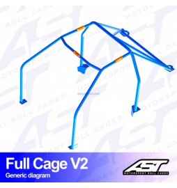 Arco de Seguridad MAZDA RX-7 (FD) 3-doors Coupe FULL CAGE V2 AST Roll cages AST Roll Cages - 2