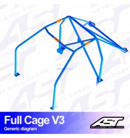 Arco de Seguridad MAZDA RX-7 (FD) 3-doors Coupe FULL CAGE V3 AST Roll cages AST Roll Cages - 2