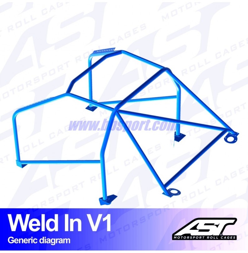 Arco de Seguridad MINI Cooper (R53) 3-door Hatchback WELD IN V1 AST Roll cages