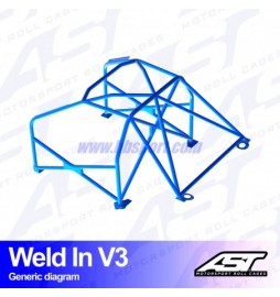 Arco de Seguridad MINI Cooper (R53) 3-door Hatchback WELD IN V3 AST Roll cages