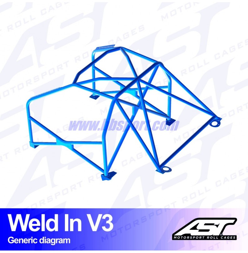 Arco de Seguridad MINI Cooper (R53) 3-door Hatchback WELD IN V3 AST Roll cages