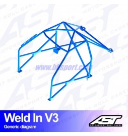 Arco de Seguridad MINI Cooper (R53) 3-door Hatchback WELD IN V3 AST Roll cages AST Roll Cages - 2