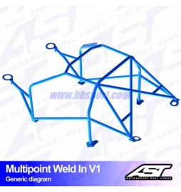 Arco de Seguridad MINI Cooper (R53) 3-door Hatchback MULTIPOINT WELD IN V1 AST Roll cages