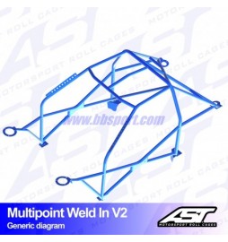 Arco de Seguridad MINI Cooper (R53) 3-door Hatchback MULTIPOINT WELD IN V2 AST Roll cages AST Roll Cages - 2