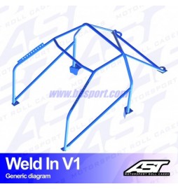 Roll cage NISSAN Silvia (S14) 2-doors Coupe WELD IN V1 AST Roll cages AST Roll Cages - 2