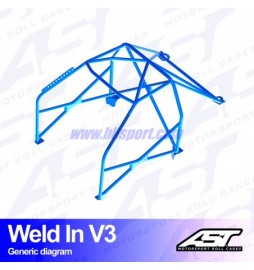 Roll cage NISSAN Silvia (S15) 2-doors Coupe WELD IN V3 AST Roll cages AST Roll Cages - 2