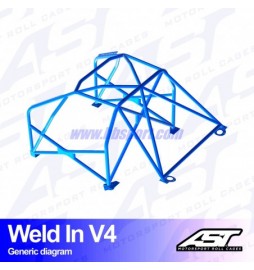 Arco de Seguridad NISSAN Silvia (S15) 2-doors Coupe WELD IN V4 AST Roll cages