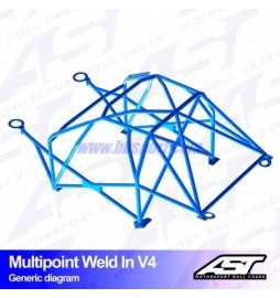 Arco de Seguridad NISSAN Silvia (S15) 2-doors Coupe MULTIPOINT WELD IN V4 AST Roll cages