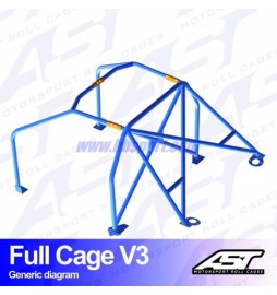 Arco de Seguridad PEUGEOT 106 (Phase 1/2) 3-doors Hatchback FULL CAGE V3 AST Roll cages