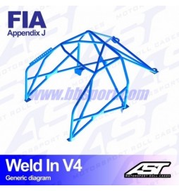Roll cage RENAULT Clio (Phase 3) 3-doors Hatchback WELD IN V4 AST Roll cages AST Roll Cages - 2