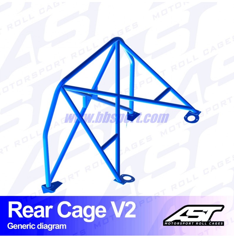 Arco Trasero Renault Megane (Phase 1) 3-doors Coupe REAR CAGE V2 AST Roll cages
