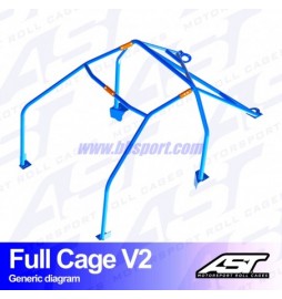 Roll cage Renault Megane (Phase 1) 3-doors Coupe FULL CAGE V2 AST Roll cages AST Roll Cages - 2