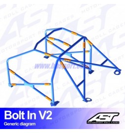 Arco de Seguridad Renault Megane (Phase 2) 3-doors Hatchback BOLT IN V2 AST Roll cages