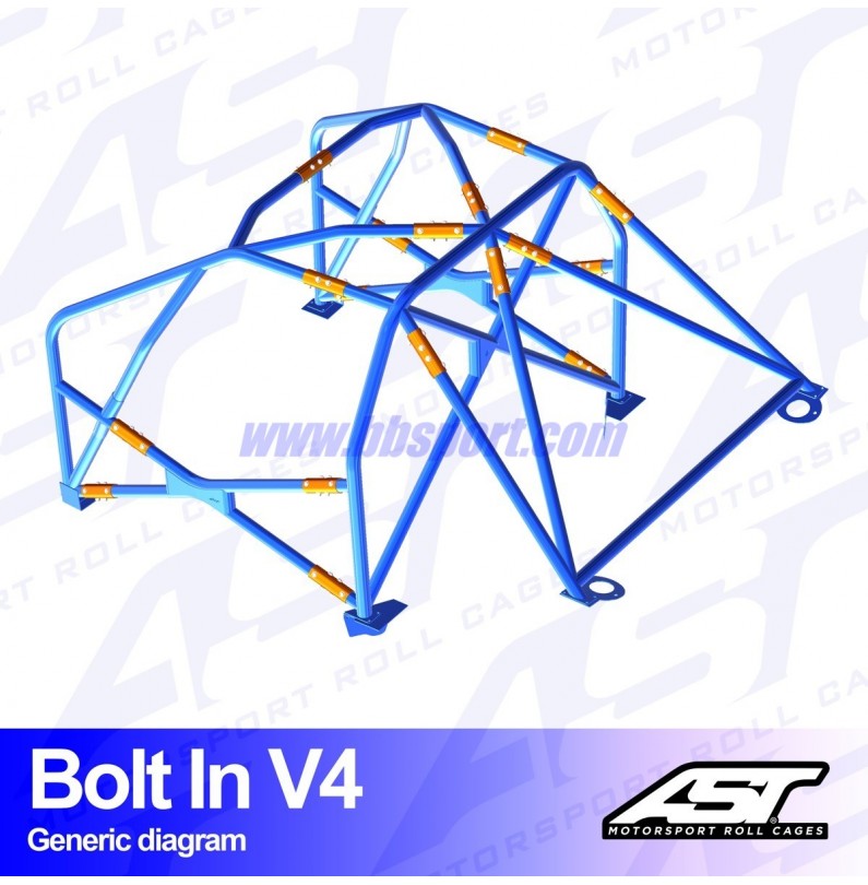 Arco de Seguridad Renault Megane (Phase 2) 3-doors Hatchback BOLT IN V4 AST Roll cages