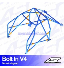 Arco de Seguridad Renault Megane (Phase 2) 3-doors Hatchback BOLT IN V4 AST Roll cages AST Roll Cages - 2