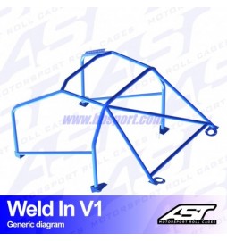 Arco de Seguridad Renault Megane (Phase 2) 3-doors Hatchback WELD IN V1 AST Roll cages