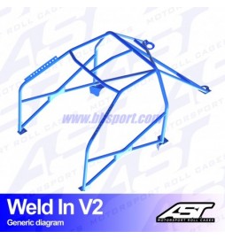 Arco de Seguridad Renault Megane (Phase 2) 3-doors Hatchback WELD IN V2 AST Roll cages AST Roll Cages - 2