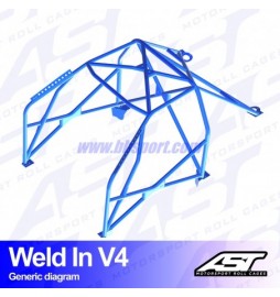 Arco de Seguridad Renault Megane (Phase 2) 3-doors Hatchback WELD IN V4 AST Roll cages AST Roll Cages - 2