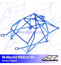 Arco de Seguridad Renault Megane (Phase 2) 3-doors Hatchback MULTIPOINT WELD IN V4 AST Roll cages AST Roll Cages - 2