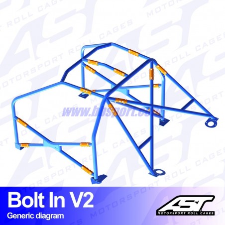 Arco de Seguridad SEAT Ibiza (6L) 3-doors Hatchback BOLT IN V2 AST Roll cages