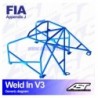 Arco de Seguridad SEAT Ibiza (6L) 3-doors Hatchback WELD IN V3 AST Roll cages