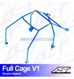 Security Arch SEAT Marbella (Type 141) 3-doors Hatchback FULL CAGE V1 AST Roll cages AST Roll Cages - 2