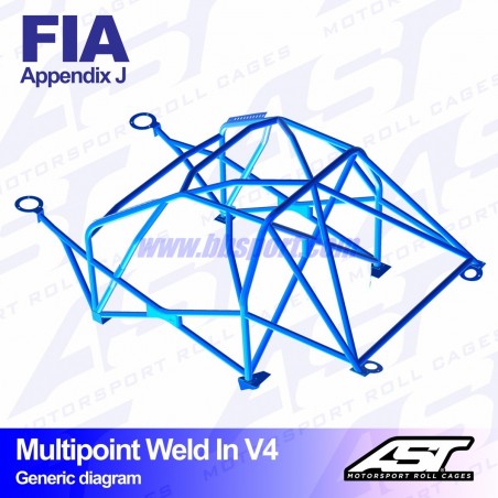 Arco de Seguridad SUBARU BRZ (ZC6) 2-doors Coupe MULTIPOINT WELD IN V4 AST Roll cages