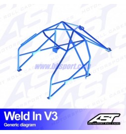 Roll cage TOYOTA Celica (T230) 3-doors Coupe WELD IN V3 AST Roll cages AST Roll Cages - 2