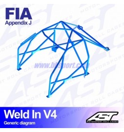 Roll cage TOYOTA Celica (T185) 3-doors Coupe WELD IN V4 AST Roll cages AST Roll Cages - 2