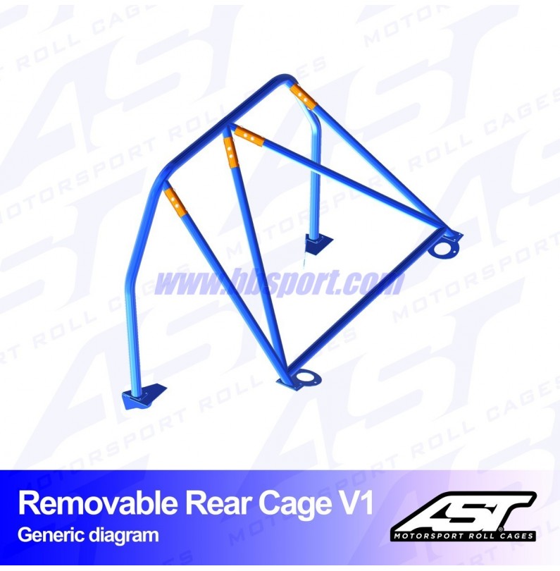 Arco Trasero TOYOTA MR-2 (W20) 2-doors Roadster REMOVABLE REAR CAGE V1 AST Roll cages
