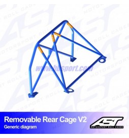 Arco Trasero TOYOTA MR-2 (W20) 2-doors Roadster REMOVABLE REAR CAGE V2 AST Roll cages