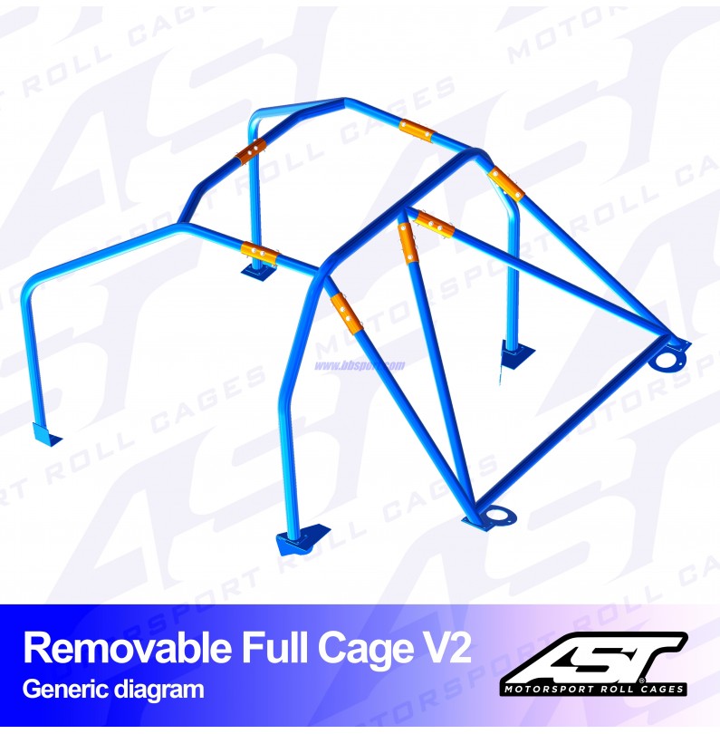 Arco de Seguridad TOYOTA MR-2 (W20) 2-doors Roadster REMOVABLE FULL CAGE V2 AST Roll cages