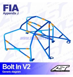 Arco de Seguridad VW Golf (Mk2) 3-doors Hatchback BOLT IN V2 AST Roll cages