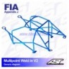 Arco de Seguridad VW Golf (Mk2) 3-doors Hatchback MULTIPOINT WELD IN V2 AST Roll cages