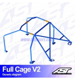 Arco de Seguridad VW Golf (Mk3) 3-doors Hatchback FULL CAGE V2 AST Roll cages