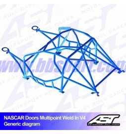 Arco de Seguridad BMW 1-Series (E82) 2-doors Coupe RWD MULTIPOINT WELD IN V4 NASCAR-door para drift AST Roll cages