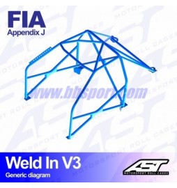 Arco de Seguridad OPEL Manta (B) 3-doors Coupe WELD IN V3 AST Roll cages AST Roll Cages - 2