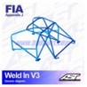 Arco de Seguridad PEUGEOT 106 (Phase 1/2) 3-doors Hatchback WELD IN V3 AST Roll cages
